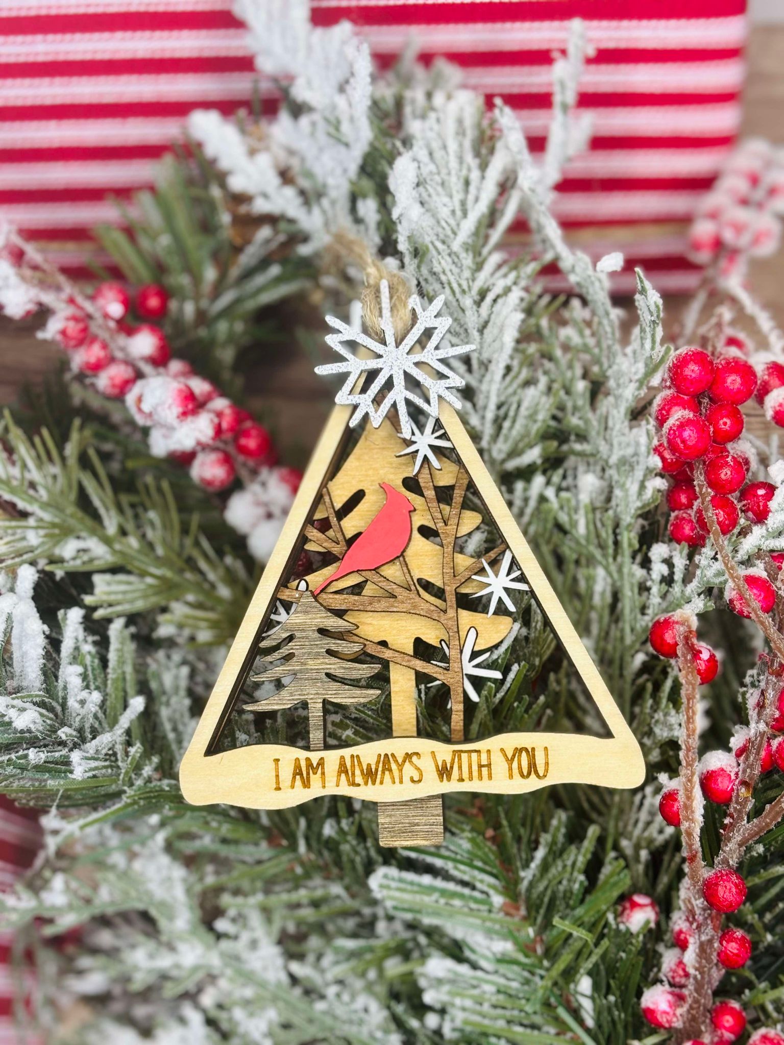 Layered Cardinal Ornament