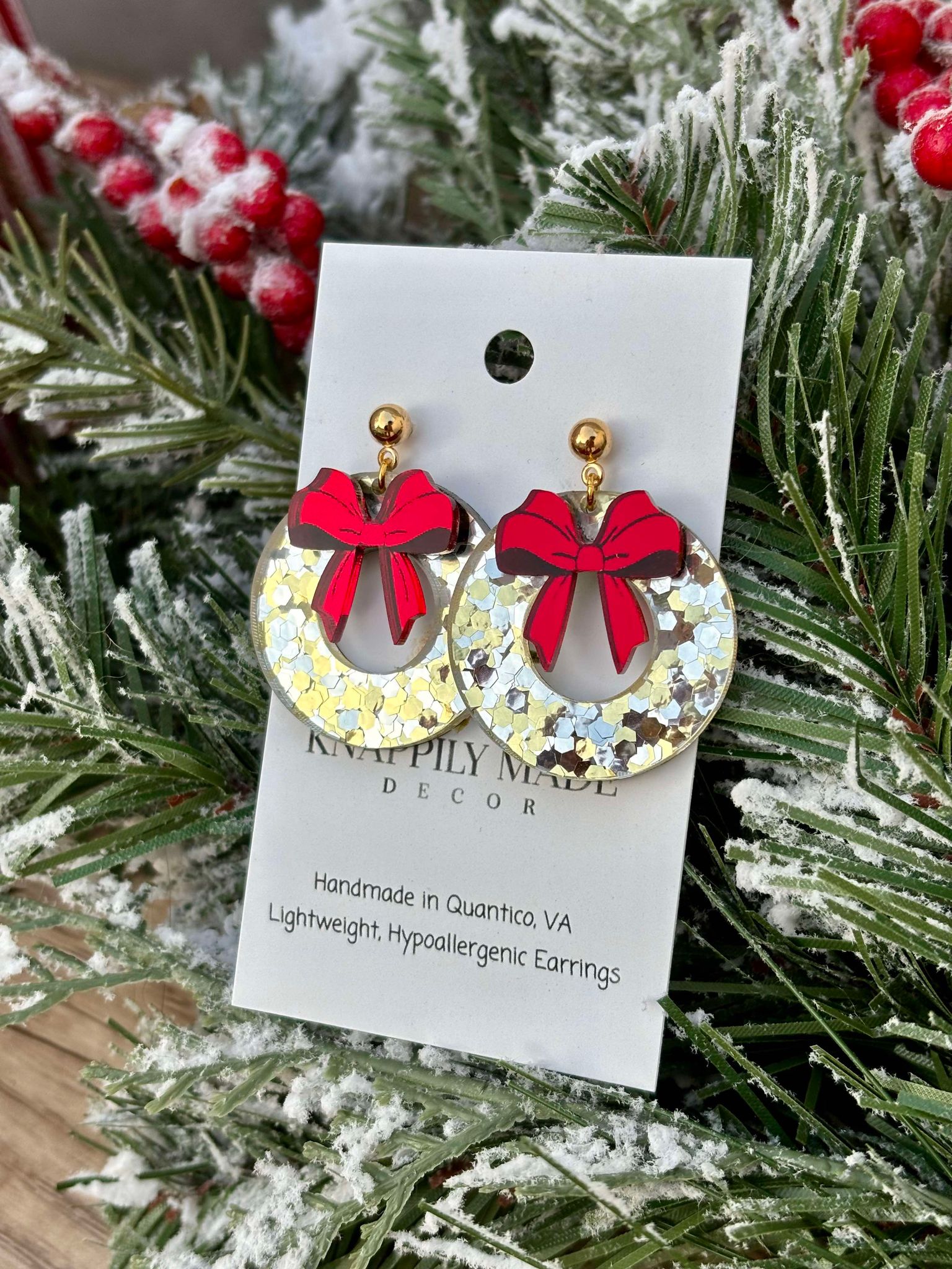 Sparkly Wreath Earrings
