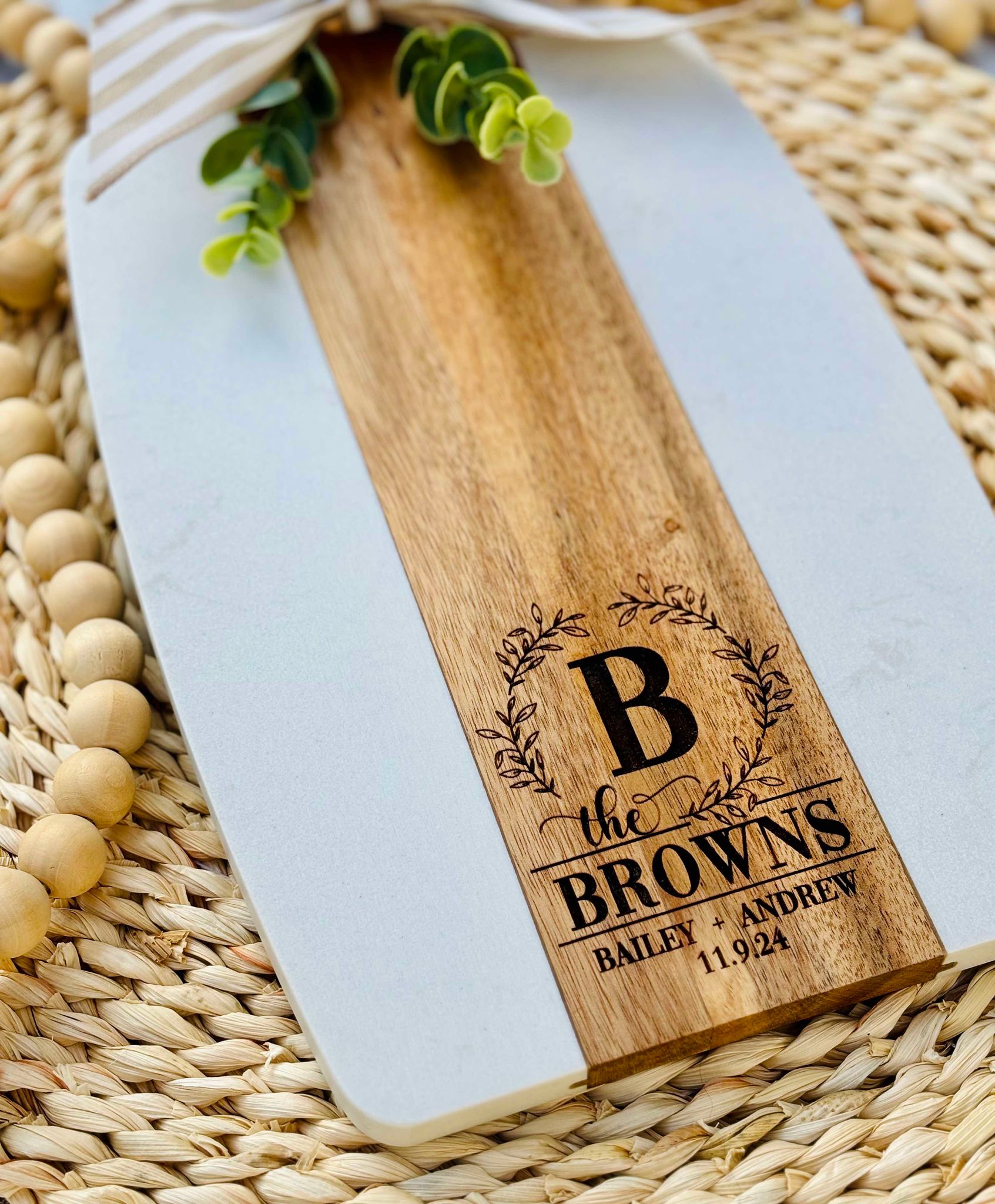 Custom Charcuterie Board- wreath