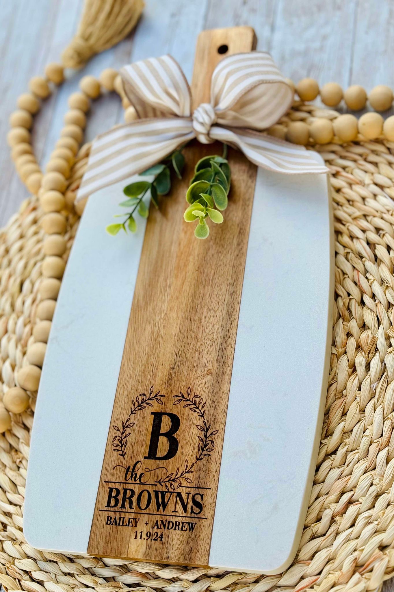 Custom Charcuterie Board- wreath