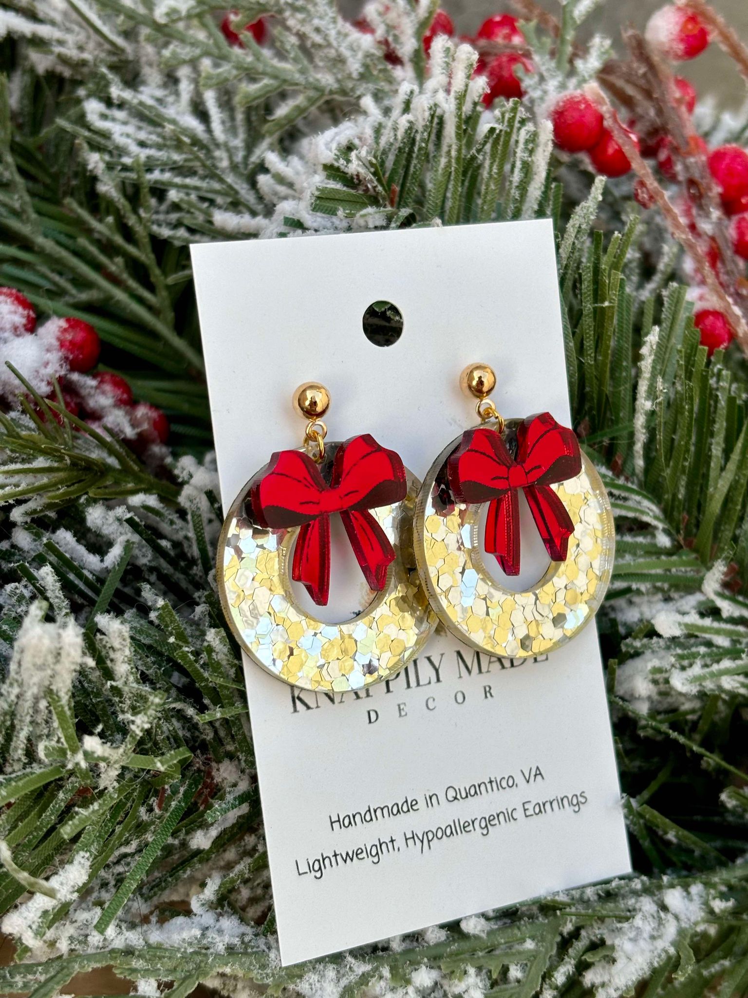Sparkly Wreath Earrings