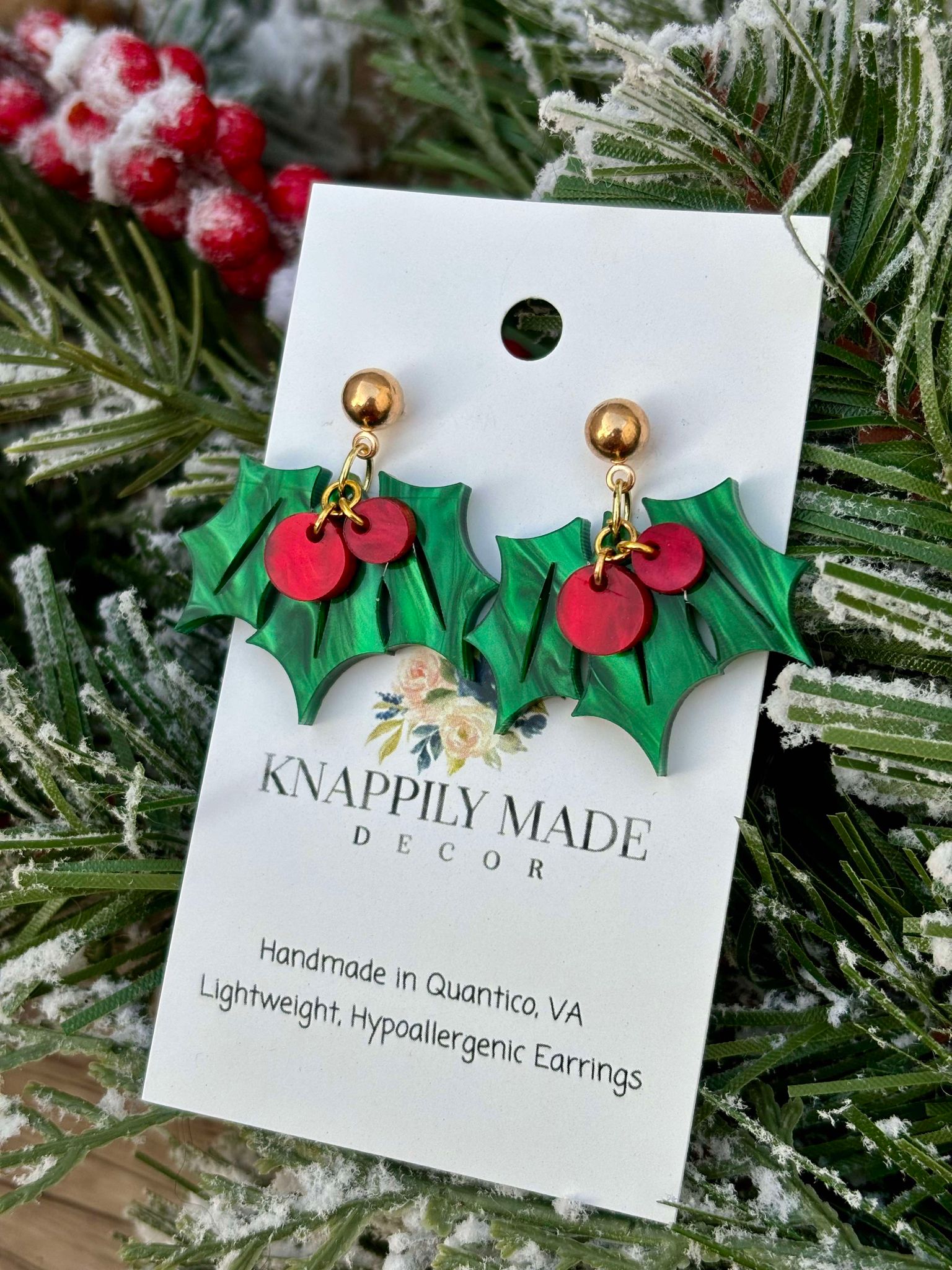 Holly Berry Earrings