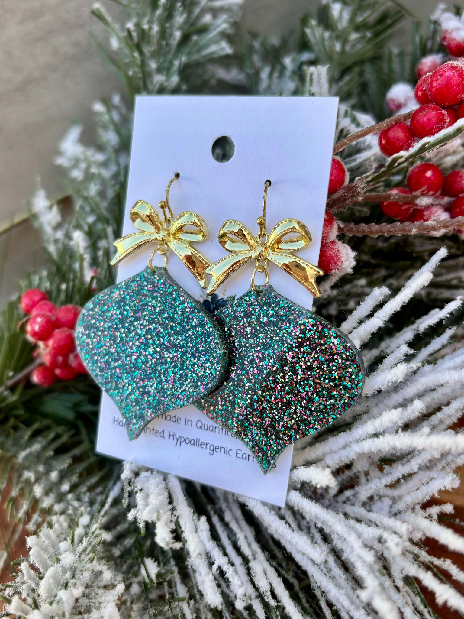 Fine Glitter Bulb Earrings