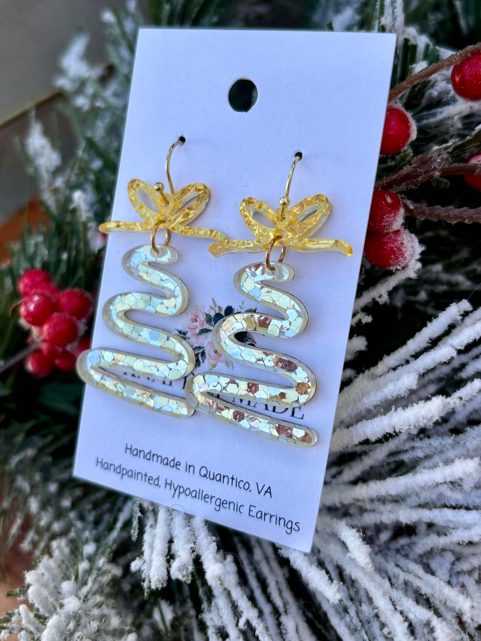 Champagne Swirly Trees