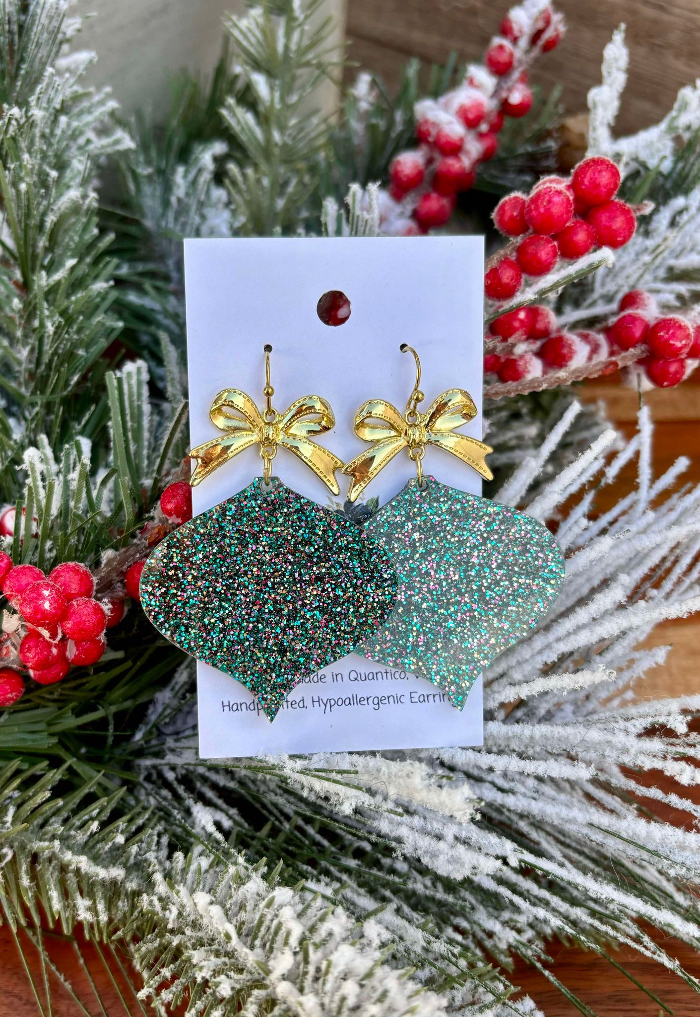 Fine Glitter Bulb Earrings