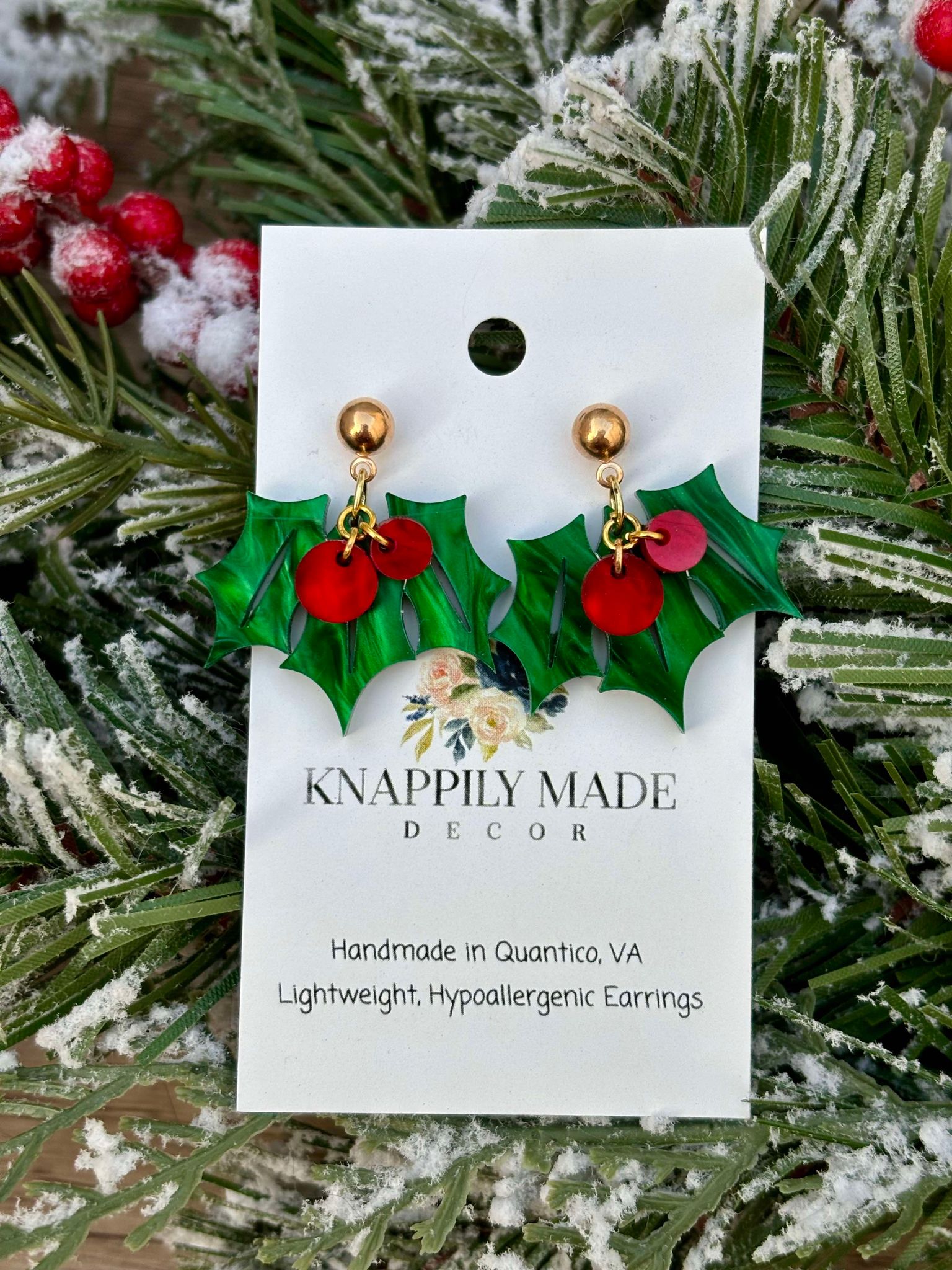 Holly Berry Earrings