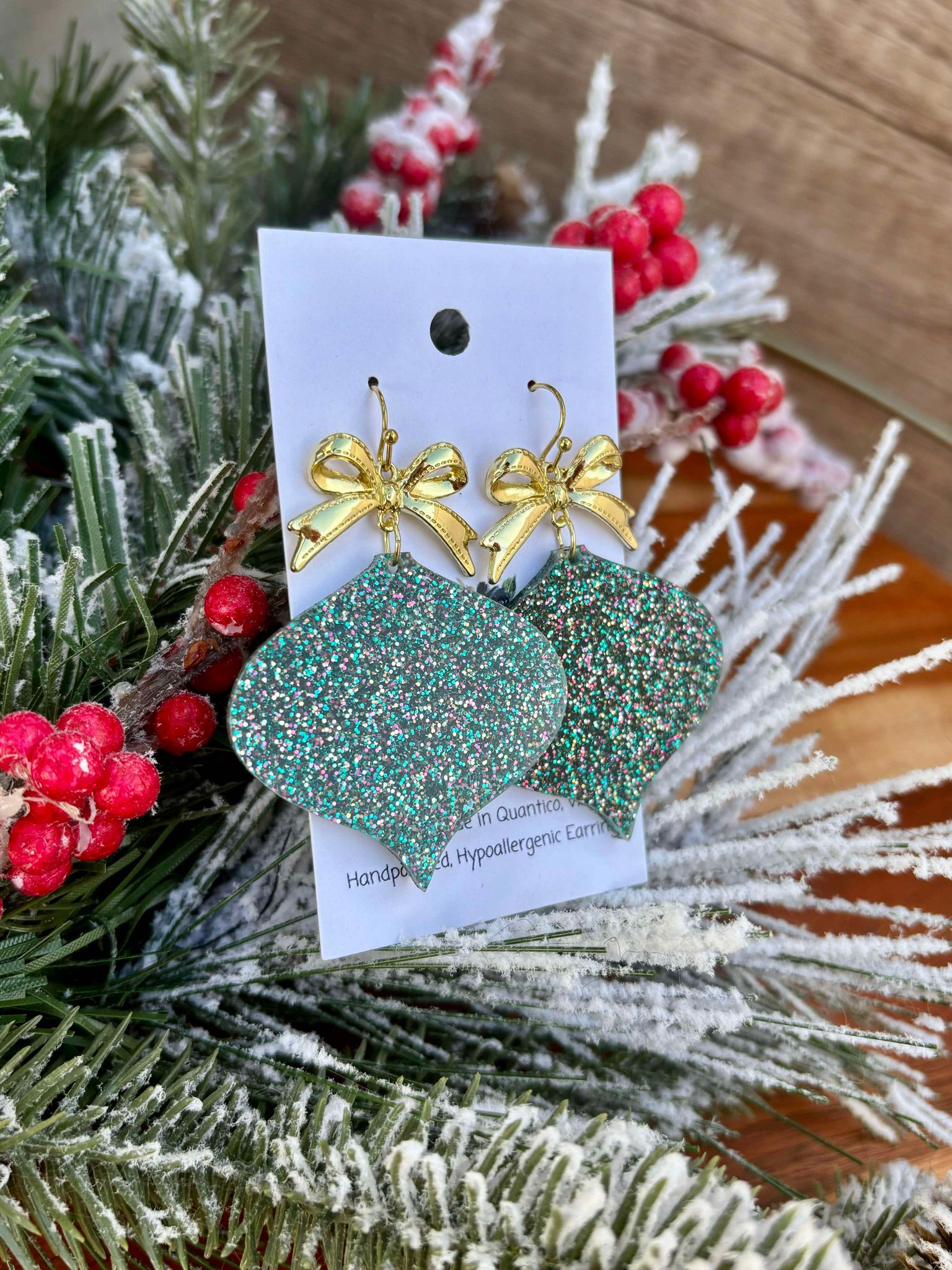Fine Glitter Bulb Earrings