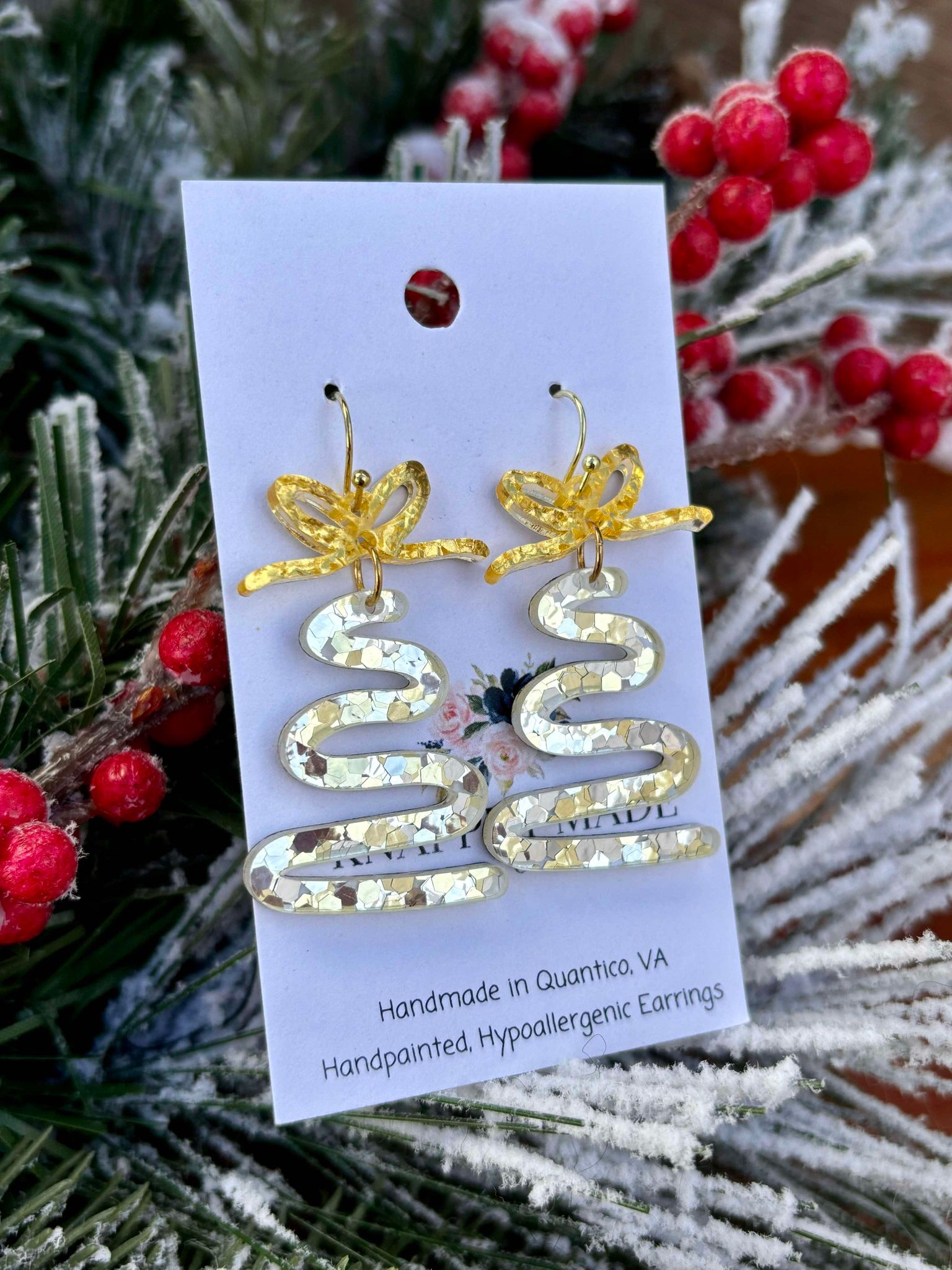 Champagne Swirly Trees