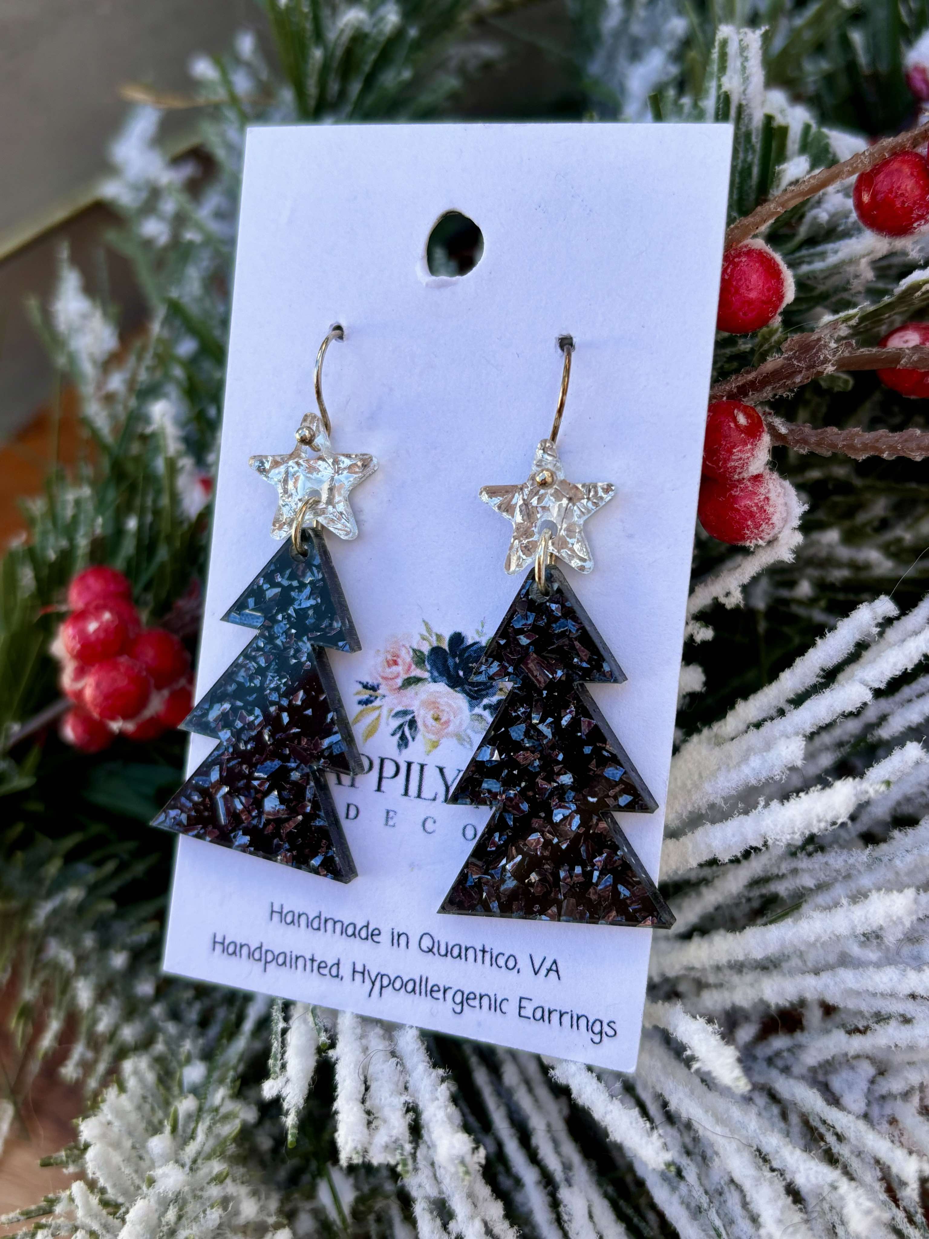 Black Steel Skinny Trees