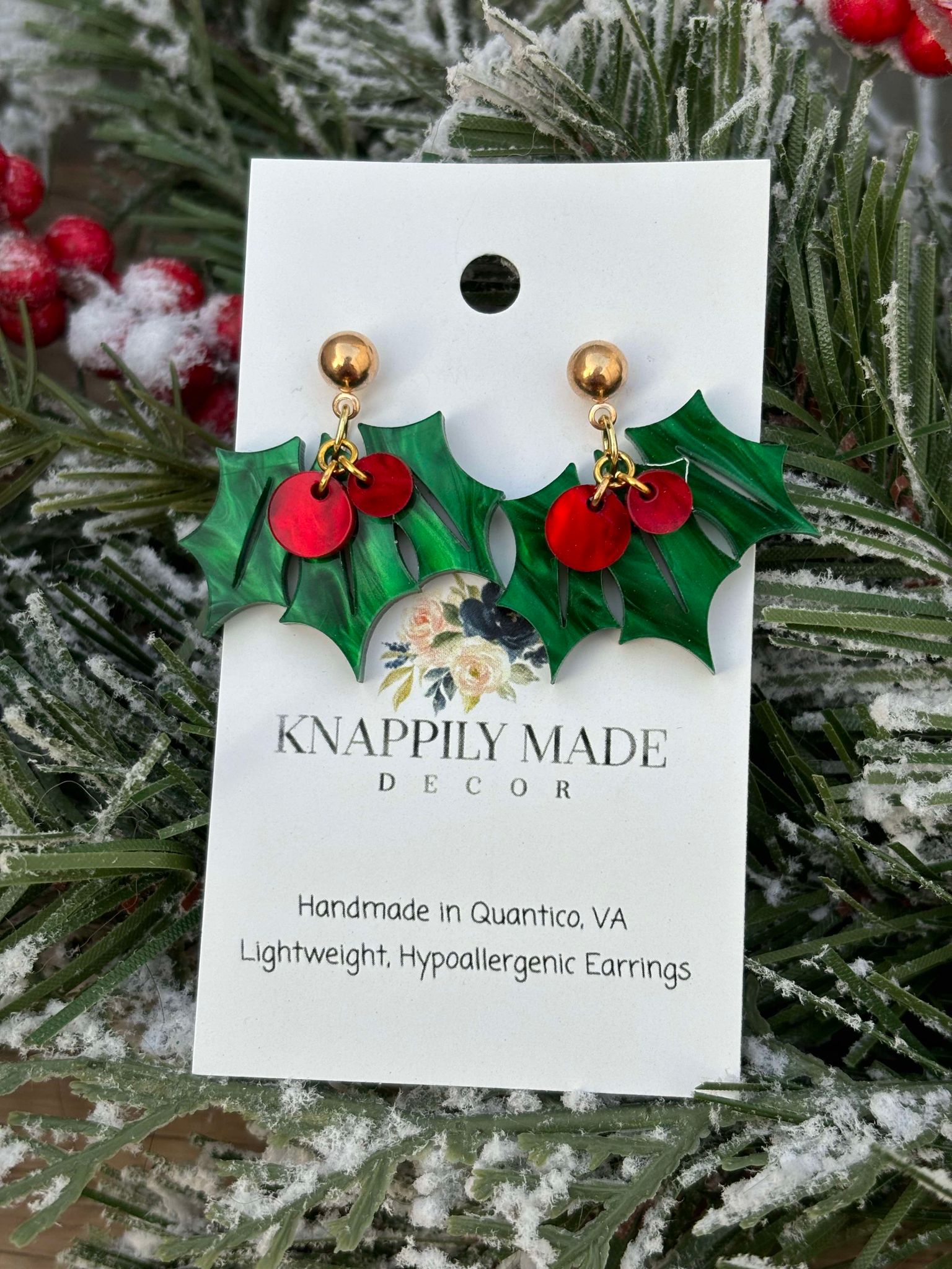 Holly Berry Earrings