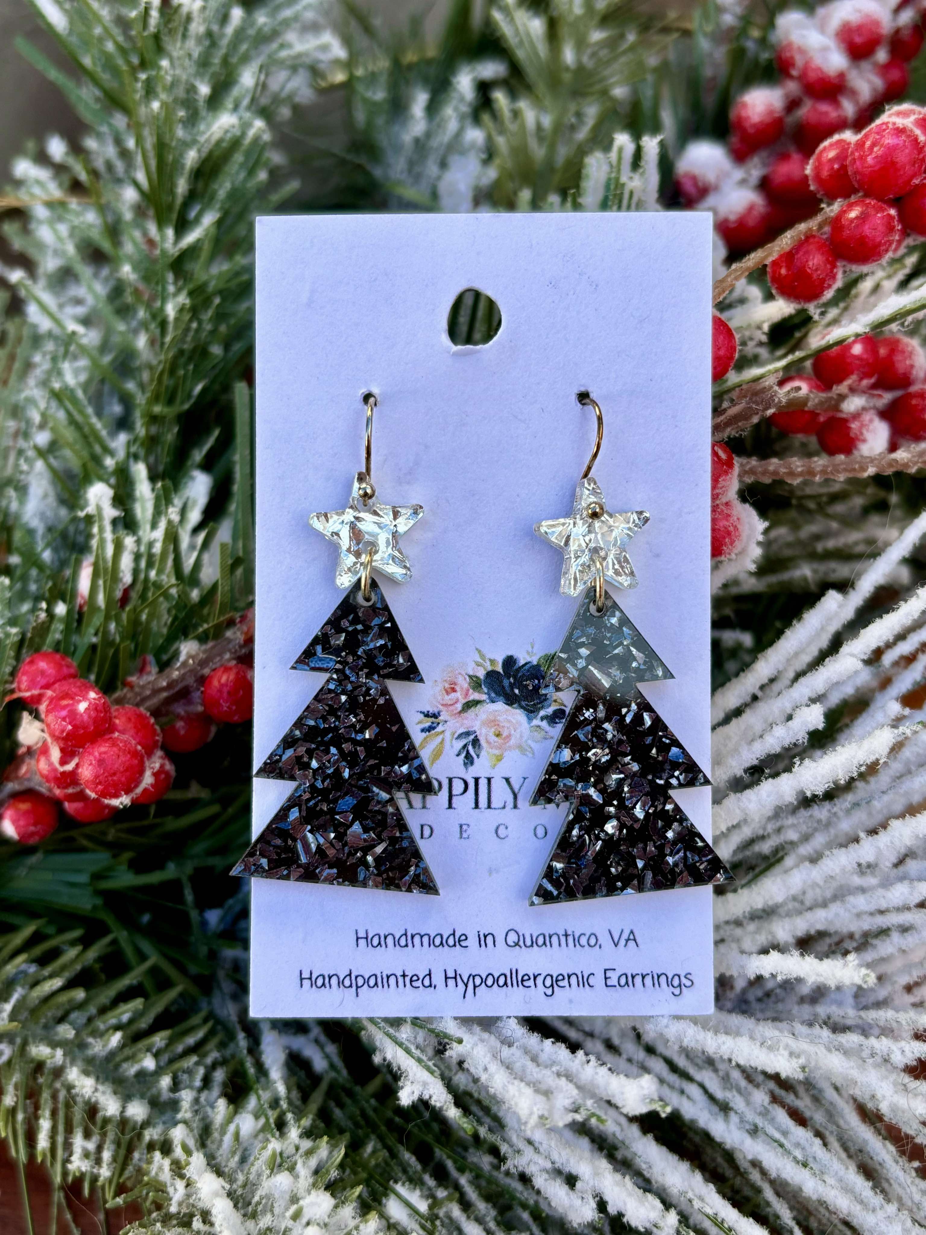 Black Steel Skinny Trees