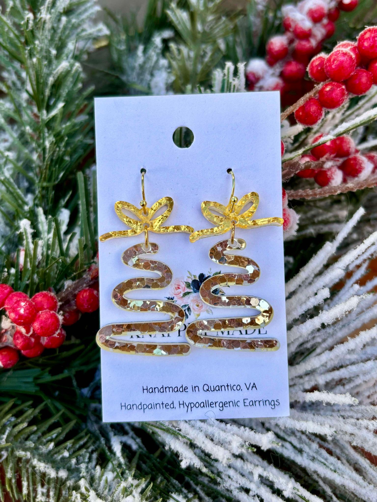 Champagne Swirly Trees