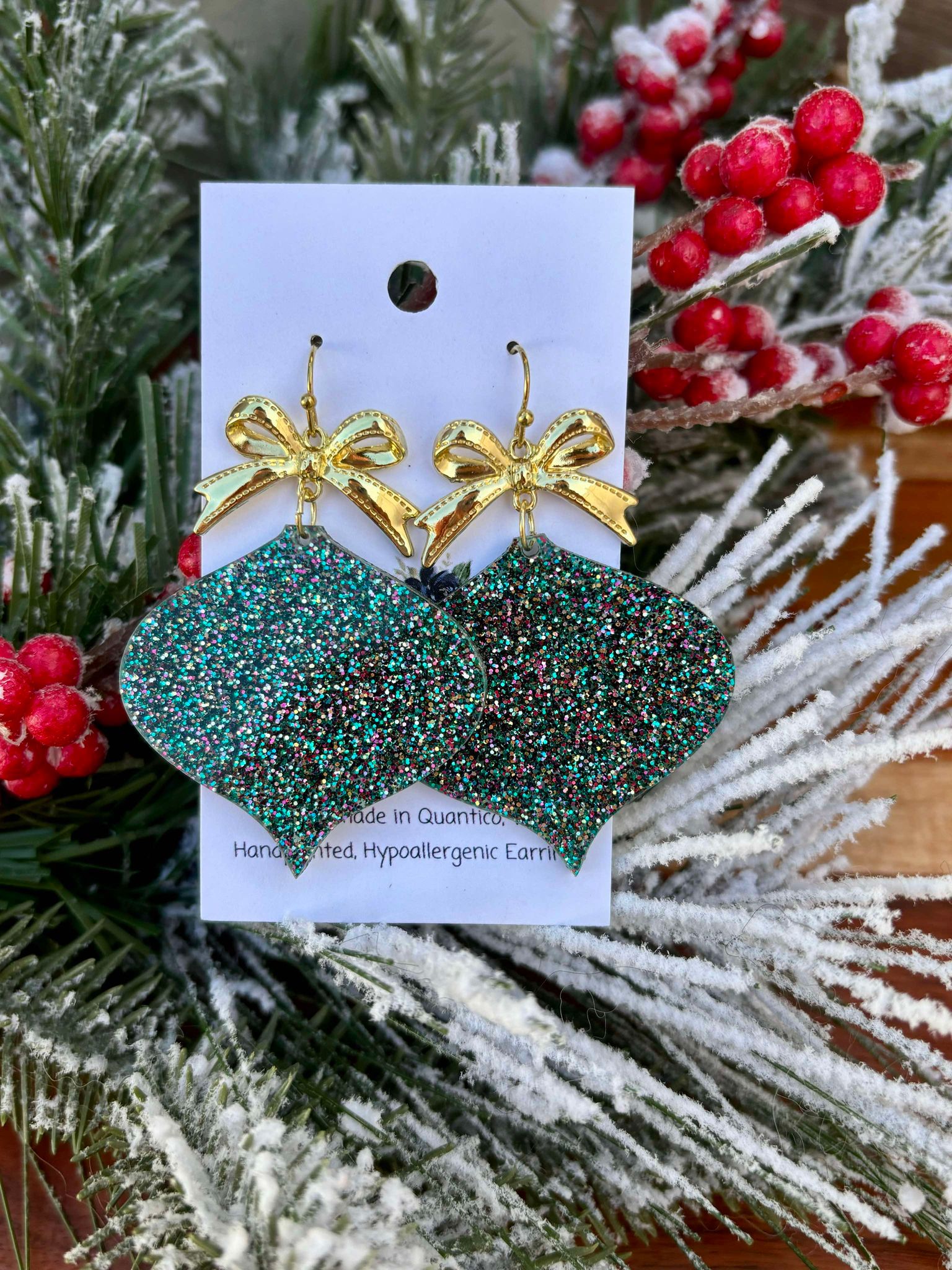 Fine Glitter Bulb Earrings