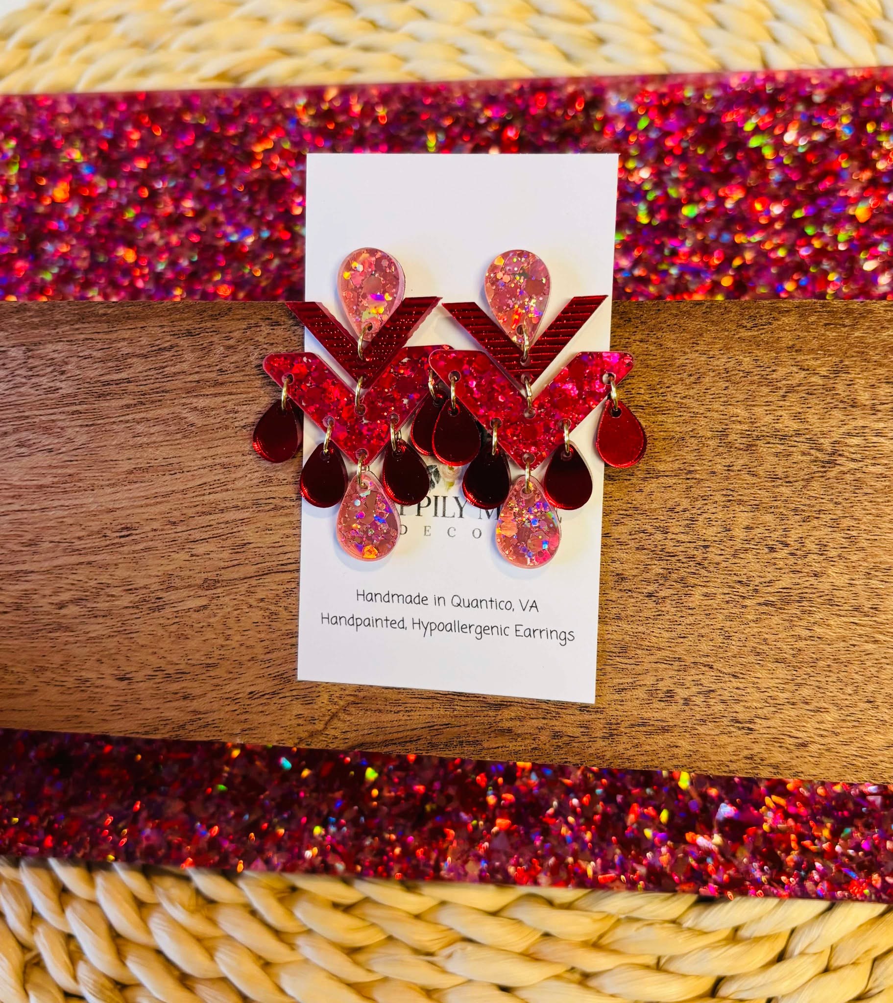 Glitzy Valentine’s Day Dangles