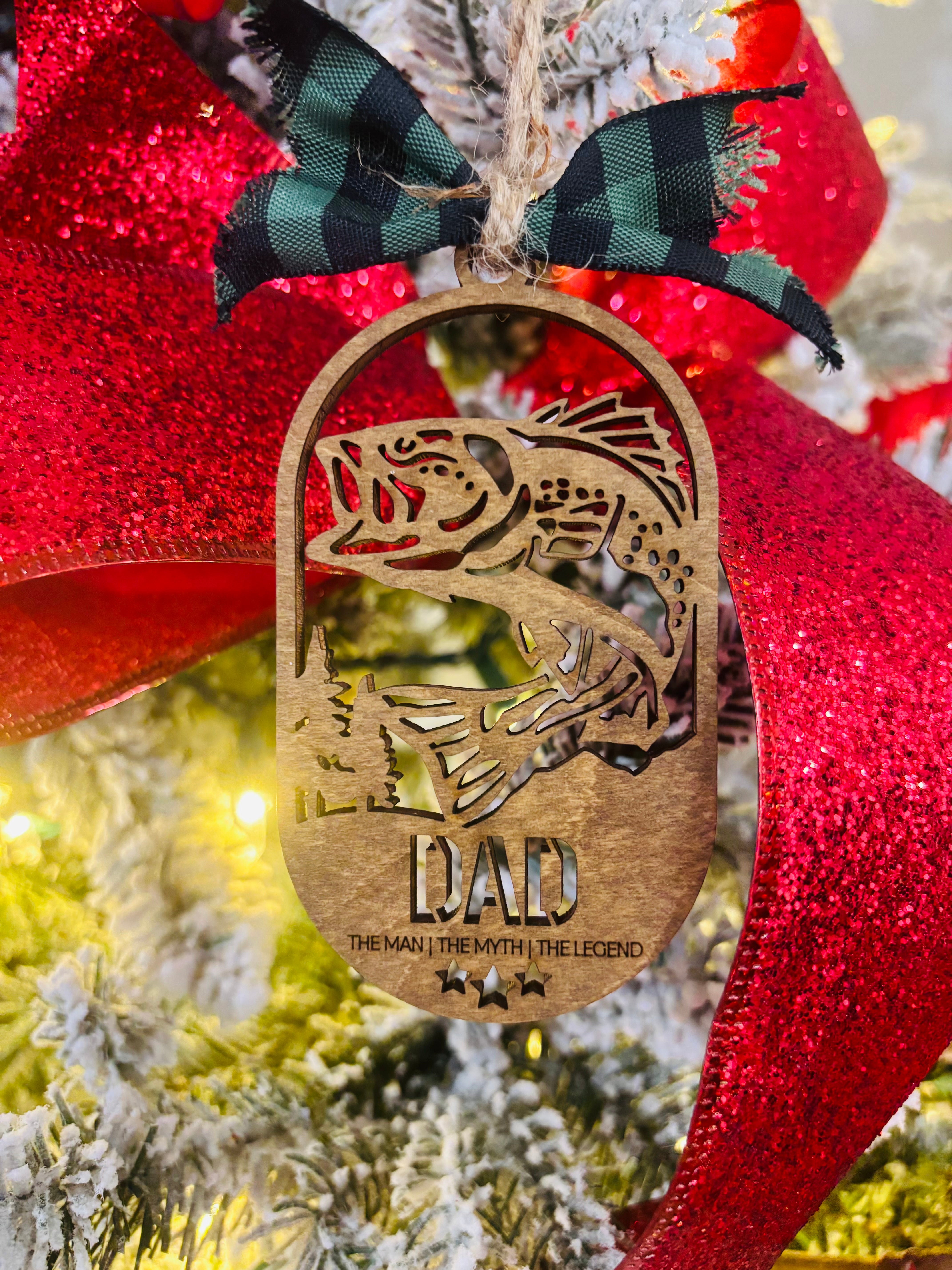 Dad Fishing Ornament