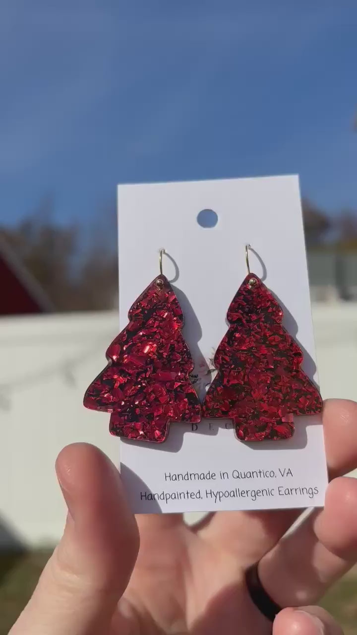Red Flake Chunky Trees