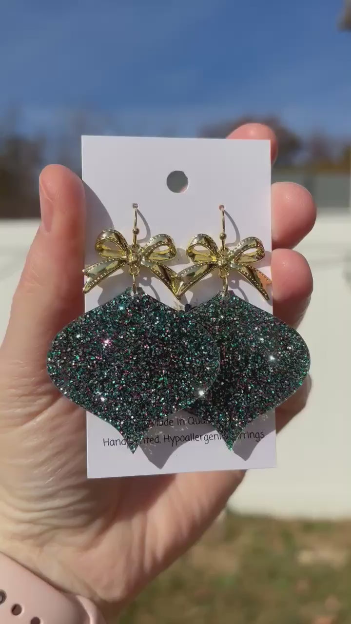 Fine Glitter Bulb Earrings