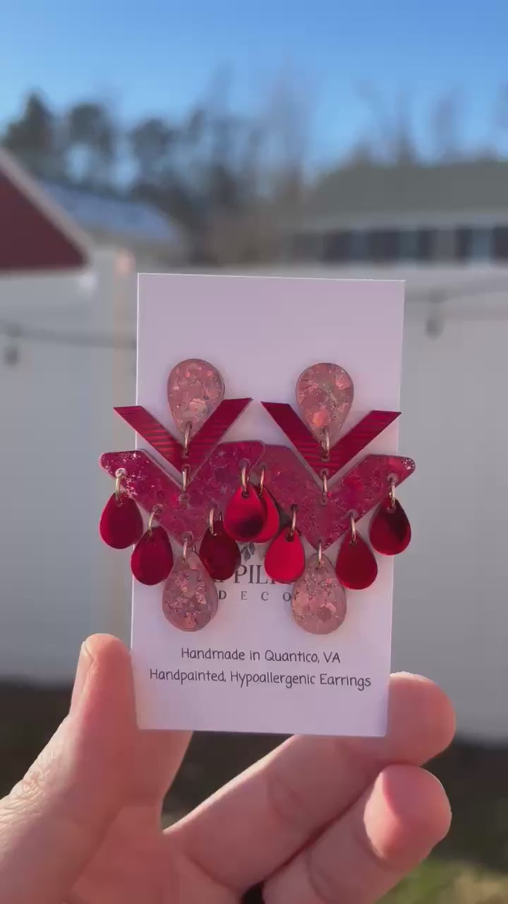 Glitzy Valentine’s Day Dangles
